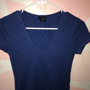 Blue v-neck